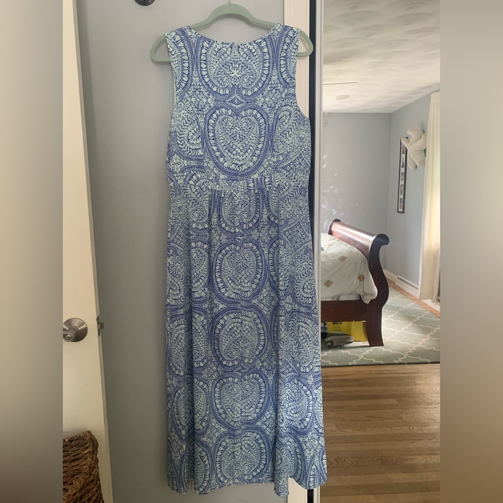 WORN ONCE: Talbots Size 14 floor-length rayon dress